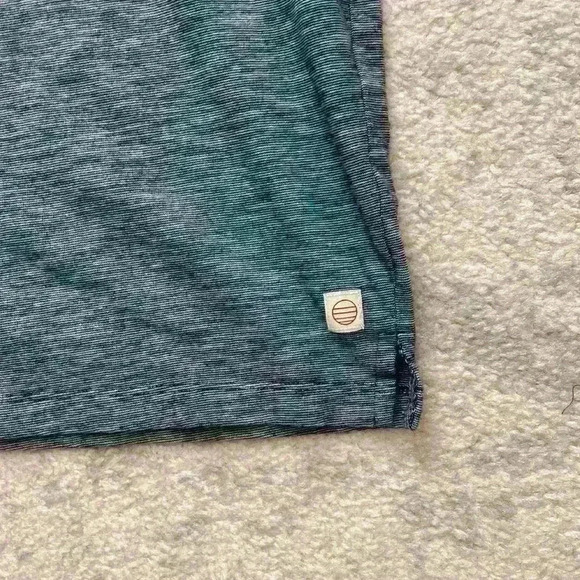 Marine Layer Signature Crew Tee in Indigo Space Dye Stripe - Picture 4 of 5